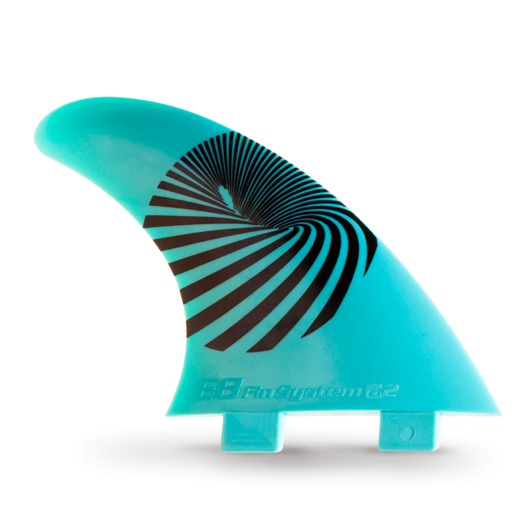 quillas surf fcs compatible de la marca e8 fin system en color turquesa